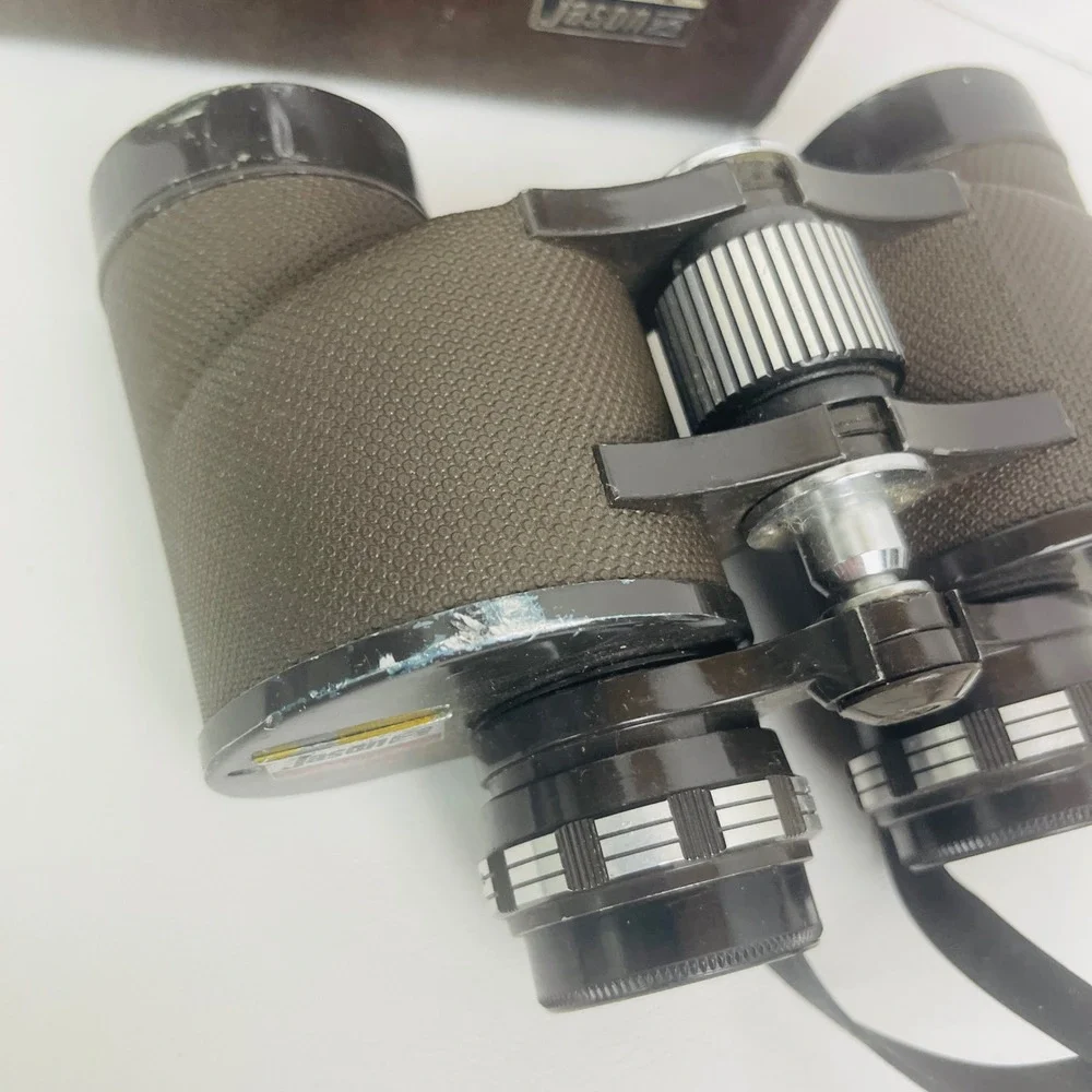 Jason Binoculars Statesman 7x35 Model 138 Brown Extra Wide Angle UVC Good